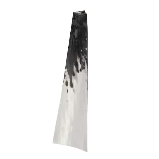 15" Silver Stainless Steel Industrial Vase